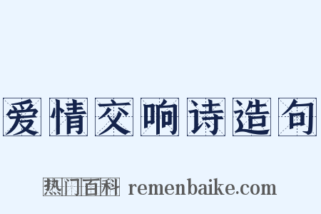 爱情交响诗造句是什么意思的图片